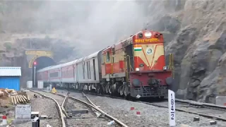 12283 ERS NZM Duronto Express Crossing 16345 Netravati Express : Konkan Railways