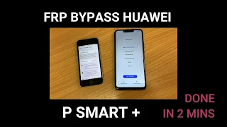 Huawei P SMART PLUS + / P20 PRO  FRP BYPASS IN 2 MINUTES. REMOVE FORGOTTEN GOOGLE ACCOUNT PASSWORD