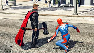 Spider-Man vs Thor - GTA 5 Spider-Man mod - CocoBibu