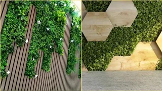 Modern Artificial Grass Design Ideas for Interior Wall | Green Grass Ideas for Wall Decoration