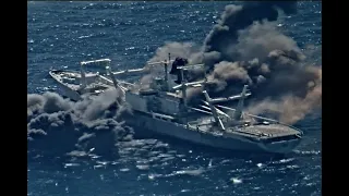 Harpoon anti ship missile sinks ex USS Durham