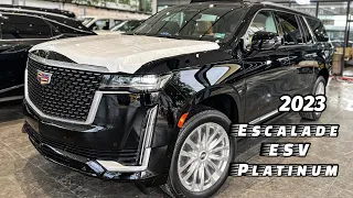 2023 Cadillac Escalade ESV Premium Luxury   6.2L V8, 420HP Black | Exterior and Interior Walkaround