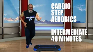 Cardio Step Aerobics | Intermediate | 40 Minutes | 128 BPM | Sweat While You Step 5000.