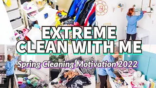 ALL DAY CLEAN WITH ME 2022 | HUGE MESS SPRING CLEANING MOTIVATION | EXTREME MOM LIFE CLEAN WITH ME