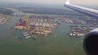 Landing Transavia 737 op Rotterdam