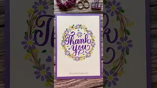 DIY Thank you Card #shorts #nhuandaocalligraphy #lettering #handlettering #calligraphy #greetingcard