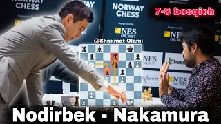 Va nihoyat G'ALABA | Nodirbek vs Nakamura | Armageddon qiroli Magnus | Caruana birinchi mag'lubiy.