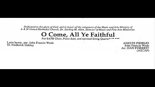 O Come All Ye Faithful arr. Dan Forrest scrolling sheet music