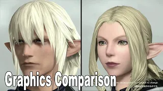 Final Fantasy XIV Online Dawntrail Graphical Update Comparison