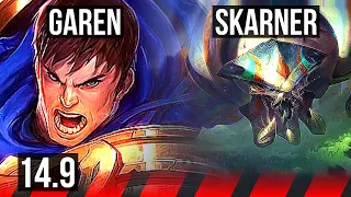 GAREN vs SKARNER (TOP) | 8 solo kills, Dominating | EUW Master | 14.9