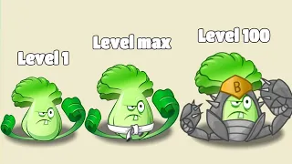 Bonkchoy & All GREEN Plant Level 1 vs Max vs M200 - Who Will Win? - Pvz 2 Plant vs Plant