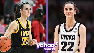 Iowa’s CAITLIN CLARK breaks NCAA all-time scoring record | Yahoo Sports