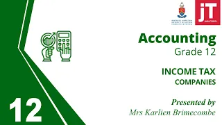 Gr 12 Accounting - Companies - Income Tax