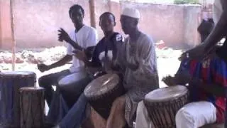 82 yr old Grand Master on Djembe  Aruna Sidibe: Doundounba, Marakadon