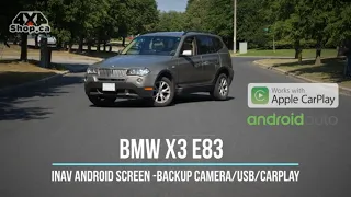 INAV 10.25" Android screen 2009 BMW X3 E83 Navigation backup camera Apple CarPlay Android Auto