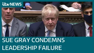 Boris Johnson attacked after Sue Gray report condemns 'failure of leadership' | ITV News