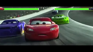 Cars 3 (2017) Lightning Mcqueen Crashes with healthbars (Edited By @GabrielDietrichson)