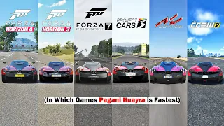 Pagani Huayra Comparison - Horizon 4, Horizon 3, Motorsport 7, Project Cars 3, Assetto Corsa, TC2