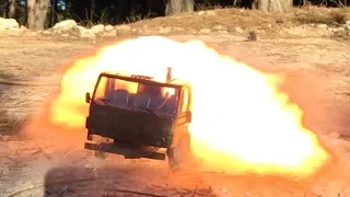 Model Truck Obliteration - Spectacular Simulated Explosion