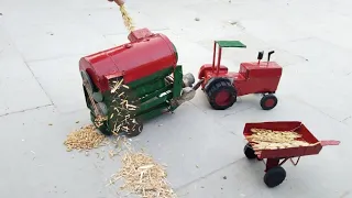 wheat cutter thresher machine science project part 1 #tractor #thresher#Dhanrajminimachine