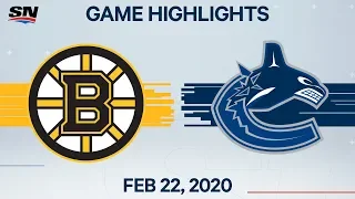 NHL Highlights | Bruins vs. Canucks – Feb. 22, 2020