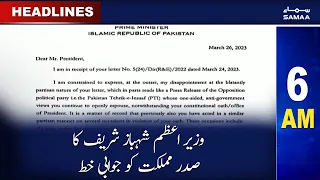 Samaa News Headlines 6AM | SAMAA TV | 27th March 2023