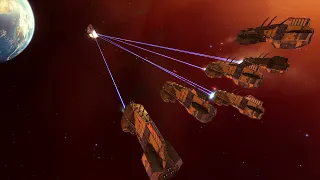 Homeworld Remastered - 1 Progenitor Dreadnaught vs 6 Taiidan Destroyers