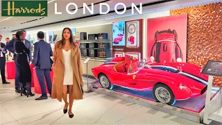 London Harrods Tour | 2023 Christmas | the Ultmate Luxury Christmas Shopping! [4K HDR]