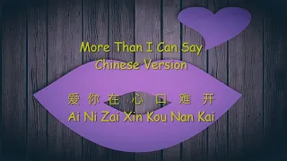 Ai Ni Zai Xin Kou Nan Kai 爱你在心口难开  More Than I Can Say Chinese Version Cover by 琳