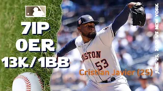 Cristian Javier (25) 13K game | June 25, 2022 | MLB highlights