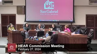 HEAR Commission Meeting - February 27, 2024 - City of San Gabriel