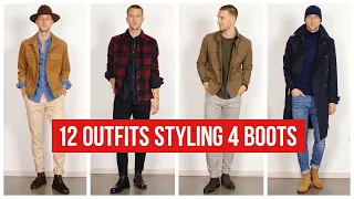 12 Ways to Style Boots This Fall | Men’s Chelsea, Combat, and Jodhpur Boots | Outfit Ideas