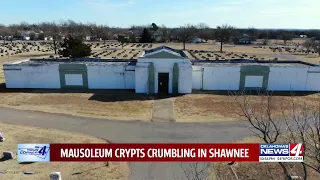 Mausoleum crypts at Oklahoma cemetery are crumbling and buckling, with no plans for repair