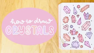 How To Draw Crystals 💎 | Little Miss Macaron