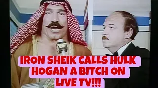 Iron Sheik calls Hulk Hogan a BITCH!! on live tv #ironsheik #hulkhogan