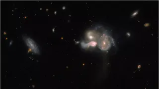 Hubble Telescope captures rare galactic collision