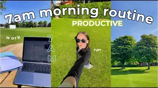 MY 7AM PRODUCTIVE MORNING ROUTINE ☀️ | Boarding school edition *GRWM, workout, school work