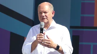 Kanzler Olaf Scholz über Russland, Russen in Deutschland, russische Opposition August 2023