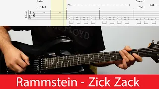 Rammstein - Zick Zack Guitar Cover With Tabs(Drop C)