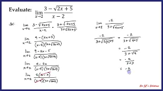 [CALCULUS] Evaluating Limits using Conjugates (Rationalizing)