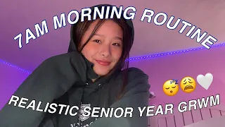 senior year SCHOOL MORNING ROUTINE 7 AM *grwm*😅💖