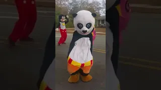 Kung Fu Panda and Dora Dancing at the Scotland County Christmas Parade