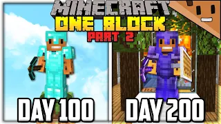 I Spent 200 Days in ONE BLOCK Minecraft... Here's What Happened