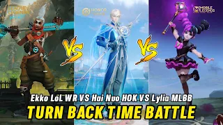 Lylia vs. Heino vs. Ekko: Hero Skill Effect Comparison - Ultra HD MLBB vs. LoL WR vs. HoK