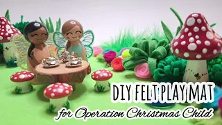 DIY Felt Play Mat for Operation Christmas Child - #HeartPegs -Simple Peg Dolls