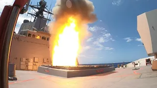 HMAS Hobart SM2 missile firing RIMPAC 2020