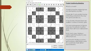 dxSudoku #60 Part III Creating Puzzles from Scratch - Special Topics