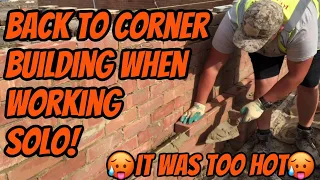 Bricklaying Vlog - Boundary Wall Build - Back to Corner Building in the Heat! - Part 3