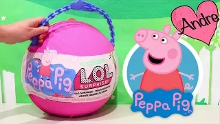 LOL Big Surprise Peppa Pig con sorpresas | Jugando muñecas y juguetes con Andre