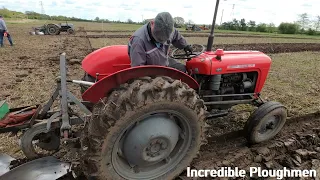 1962 Massey Ferguson 35 2.5 Litre 3-Cyl Diesel Tractor (38 HP) with Ferguson Plough